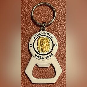 Gold and Silver Stockholm Vasa 1628 Keychain